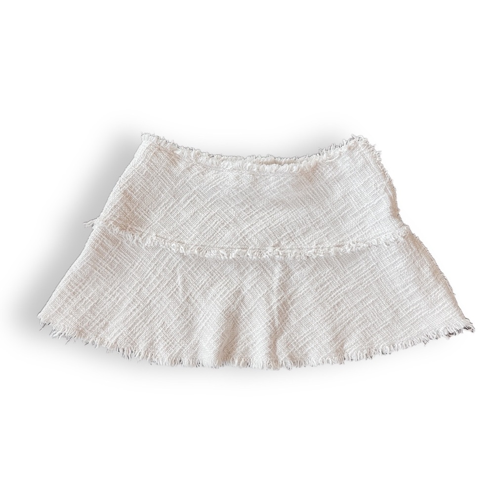 IRO Diva Ecru Tweed Boucle Flare Mini Skirt - Picture 5 of 9